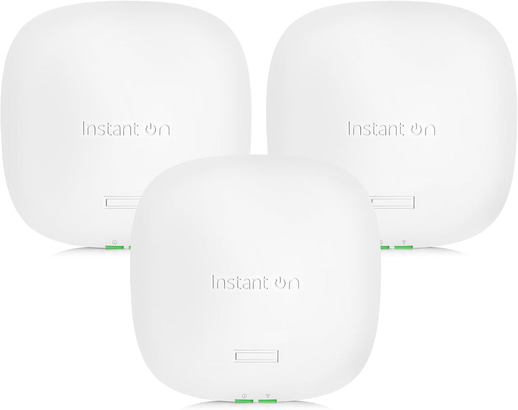 HPE Networking Instant On Access Point AP25 4x4 WiFi 6 Indoor Wireless Access Point (3 Pack) | Power Source Not Included | US Model (R9B27A-3PACK)