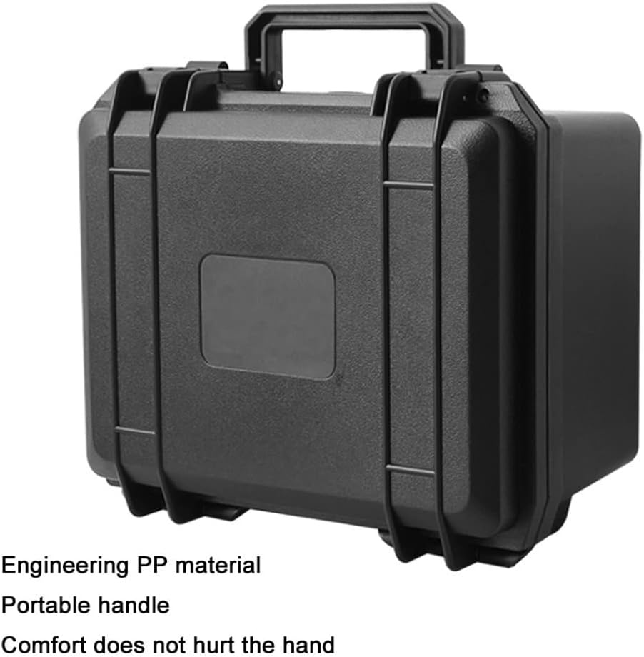 Portable Tool Box Black Foam Board and Plastic Tool Box Protective Box Multi-Function Household Toolbox for Instruments and Parts Storage Small Parts Box (Size : Containing a Sponge mat)