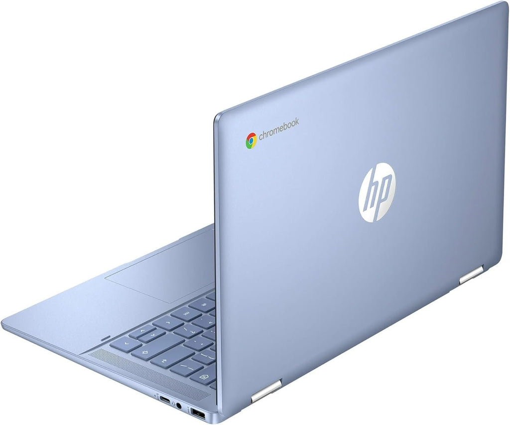 HP Convertible 2-in-1 Chromebook in Blue 14' Touch HD Intel 4-Core up to 3.40GHz 4GB Ram 128GB Storage 4K Graphics Super-Fast WiFi Chrome OS (14b - Renewed)