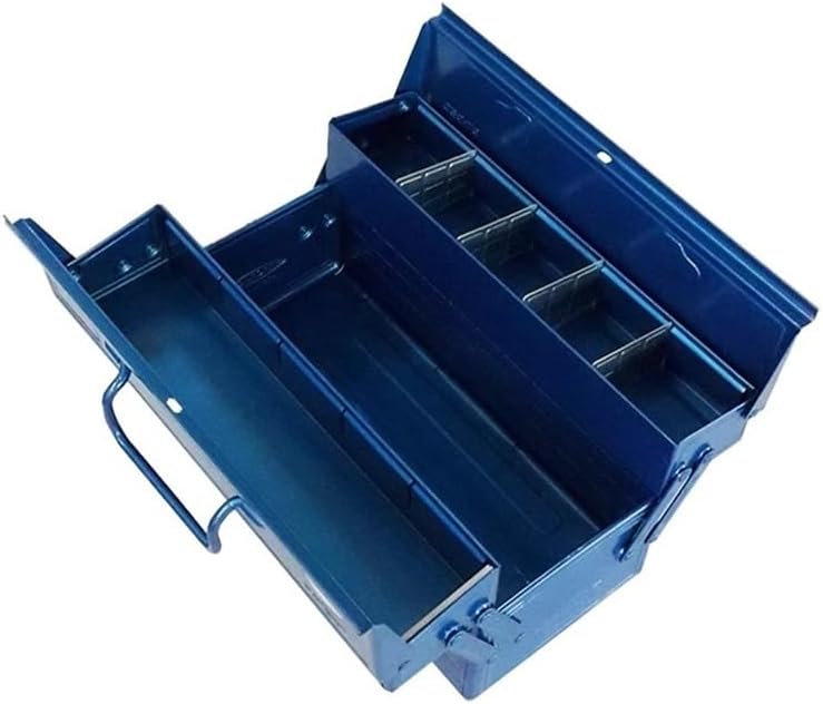 Tool Box Home Hardware Toolbox Thickened Iron Storage Box Blue Handheld Maintenance Box Ndustrial Grade Electrician Box Tool Storage