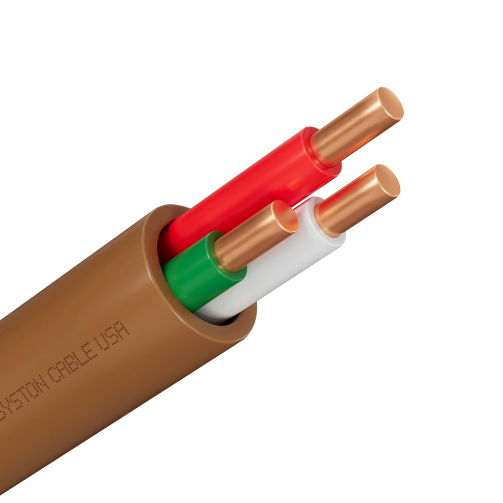 Syston 18/3 Thermostat Doorbell HVAC Heating Control Cable Wire, 18 AWG 3 Conductors 100% Solid Copper Conductors CL3R/FT4/CMR Riser-Rated, UV Resistant RoHS for Low Voltage Applications Use