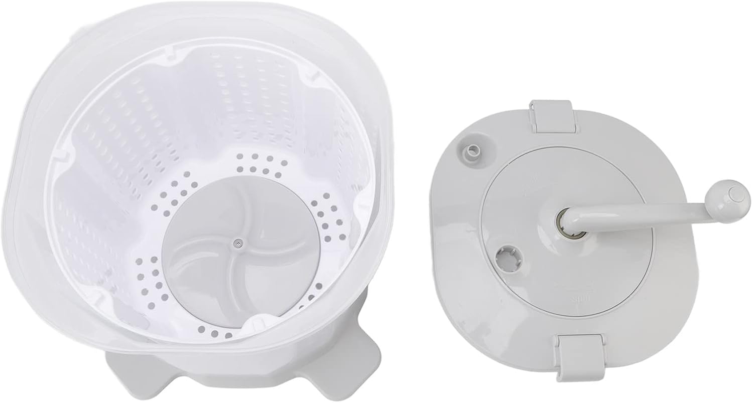 Portable Washing Machine 2 in 1 Hand Crank Mini Clothes Spin Dryer for Dorms, Apartments, Camping, RV - Washer and Dryer - Manual Non Electric