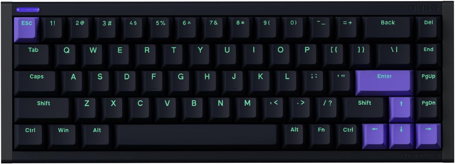 NuPhyX BH65 All-Aluminum Magnetic Switch Hot Swappable Gaming Keyboard,65% 68keys Adjustable Actuation Rapid Trigger Wired Custom Hall Effect Keyboard,PBT keycaps,8K Hz Polling Rate