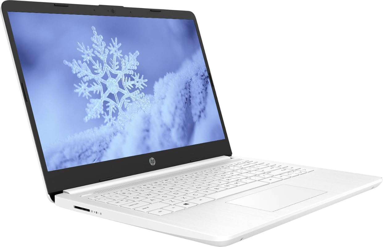 HP 14' LED Business Laptop Computer, 16GB RAM 320GB Storage (64GB eMMC+256GB SD Card), Intel Quad-Core N4120, Windows 11 S Laptop with 1-Year Microsoft Office 365, PLUSERA Earphones, White