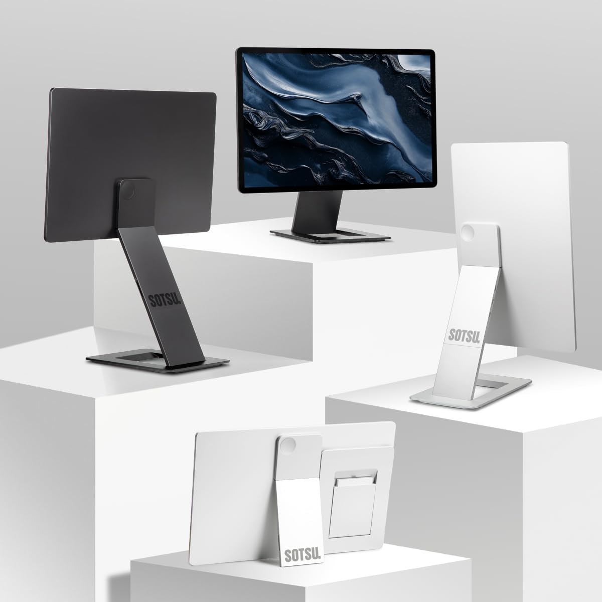 SOTSU FlipAction Elite 16' Portable Monitor | 4K | Super Compact | Pivot Rotate | 3840x2400 DCI P3 | 60Hz | 450 Nits | Full Metal CNC | Perfect Match for Mac and Windows (Silver)