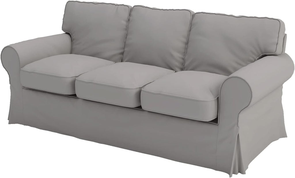 Heavy Duty UPPLAND (Not EKTORP) Sofa Cover Replacement Compatible with IKEA UPPLAND 3 Seat Sofa, Loveseat, Armchair, Sectional Corner, or Footstool Slipcover Only (Uppland Sofa Light Gray)