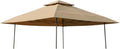 Garden Winds Reinforced RipLock 350 Replacement Canopy Top Cover Compatible with Ozark Trail 14' x 14' Pop Up Gazebo Models 30822, WMT-1414118B - Beige