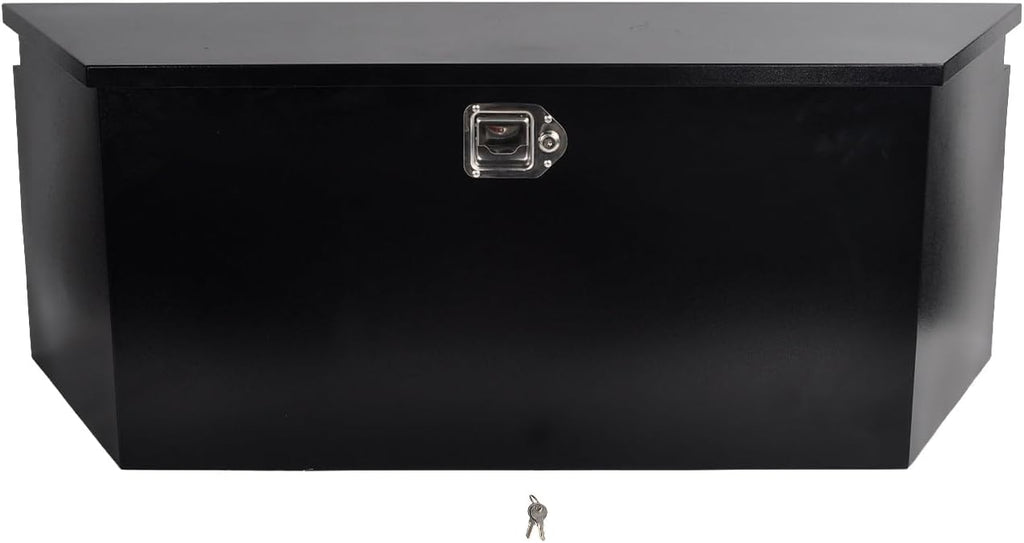 49'' Inch Steel Trailer Tongue Truck Bed Tool Box Heavy Duty For Trailers, RV, ATV, Pickup Trucks, Flatbeds - 49 x 15 x 18.5 Inch Black