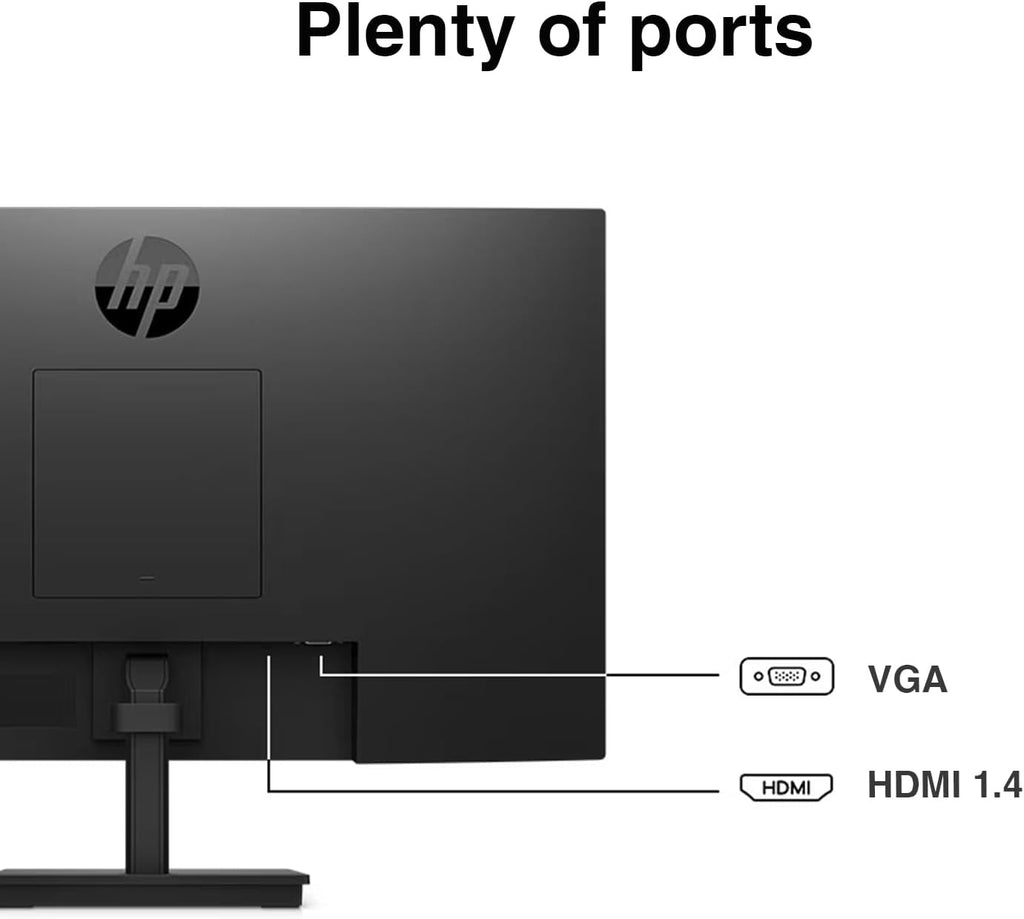 HP 24' Series 3 Pro 324pv FHD Monitor with 5 ms Response Time, Anti-Glare, Flicker Free,VESA Mount (100x100mm), HDMI, VGA & Dockztorm USB Port Expander, Black (9U5C1AA#ABA) (2026 Latest Model) 2-Pack