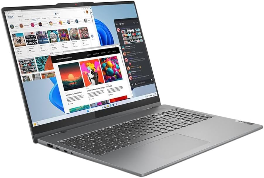 Lenovo IdeaPad 5 2-in-1 16IRU9 2025 Laptop 16' WUXGA IPS Touchscreen 10-Core Intel 7 150U 16GB LPDDR5 1TB SSD Intel Graphics Wi-Fi 6 Backlit Keyboard Fingerprint Stylus Pen Win11 Home w/ONT 32GB USB