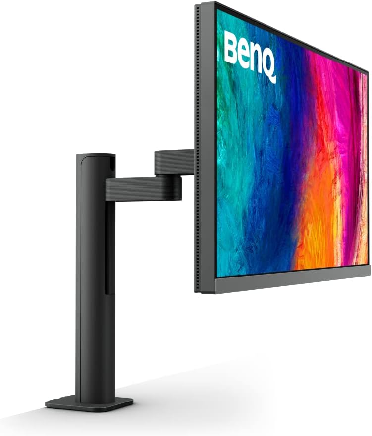 BenQ PD2706UA 27-inch Ergo Arm 4K UHD Monitor, USB-C, P3, DisplayHDR 400, IPS, Factory-Calibrated, DualView, Darkroom & Animation Modes, CAD/CAM & ePaper Modes, Hotkey Puck G2, KVM