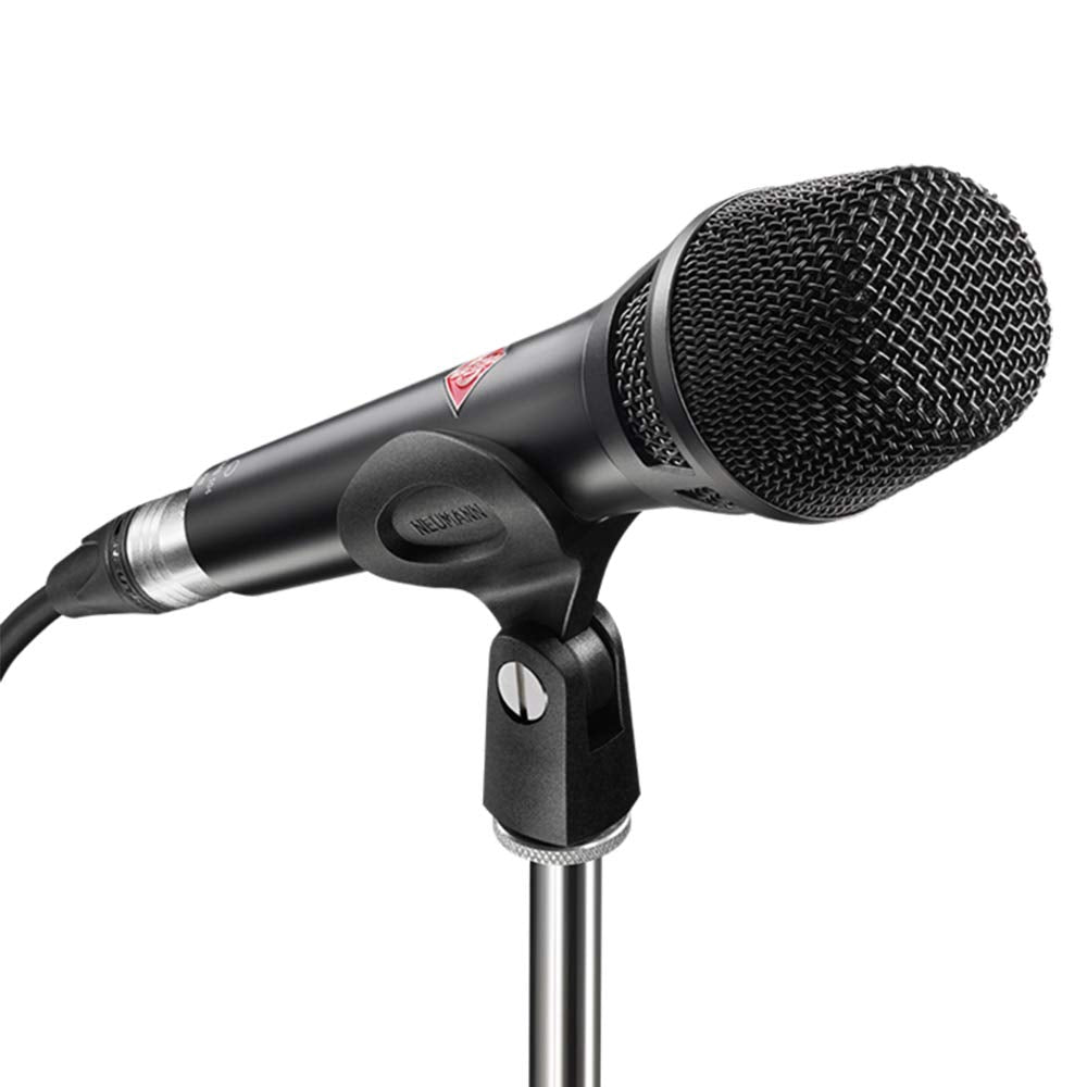 Neumann KMS104 Plus Cardioid Microphone with KMS Pouch/SG 105 Stand Clamp, 20Hz-20kHz Frequency Range, Load Impedance 1 KOhms, Black