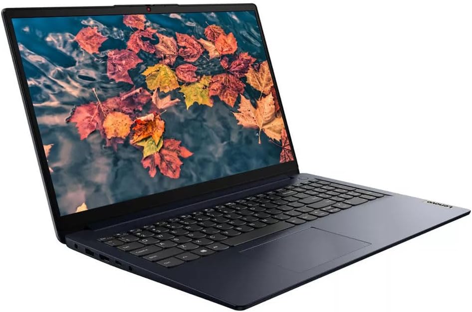 Lenovo Ideapad 1 Laptop, 15.6' FHD (1920x1080) Touch Laptop, AMD Ryzen 5 7520U, 8GB DDR5 RAM, 256GB SSD, AMD Radeon 610M Graphics, Windows 11 Home, Abyss Blue, 82VG00TYUS