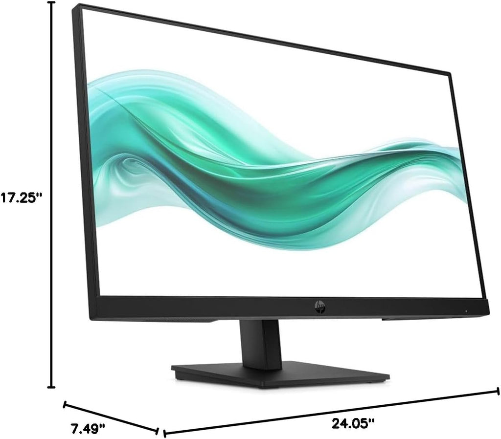 HP Series 3 Pro 27' FHD IPS Monitor with 5ms Response Time, Anti Glare, Flicker Free, VESA Mount (100 x 100 mm), Displayport, HDMI & DKZ, Black Color