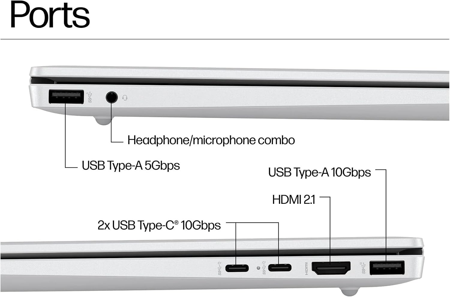 HP 15.5' FHD IPS Laptop, Intel Processor i5-1334U Up to 4.59GHz, 8GB DDR4, 512GB Storage, HDMI, Super-Fast WiFi, Fingerprint Reader, Windows 11 Home OS, Dale Silver, Renewed