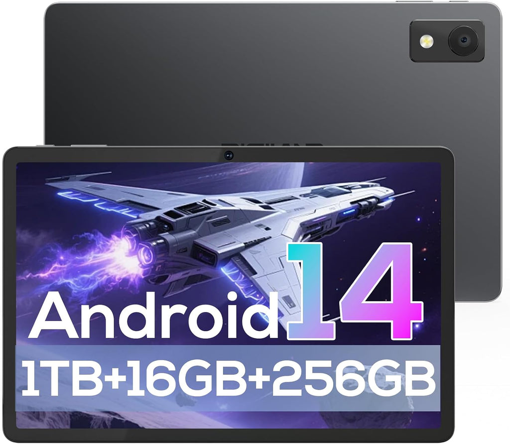 DigiLand 2025 Android 14 Tablet 11 inch Gaming Tablets MediaTek Helio G99 Octa-Core FHD 1920 * 1200 Display Android Tablet 16GB RAM+256GB Storage,Widevine L1 Support,WiFi 6,7500mAh(8+256GB)