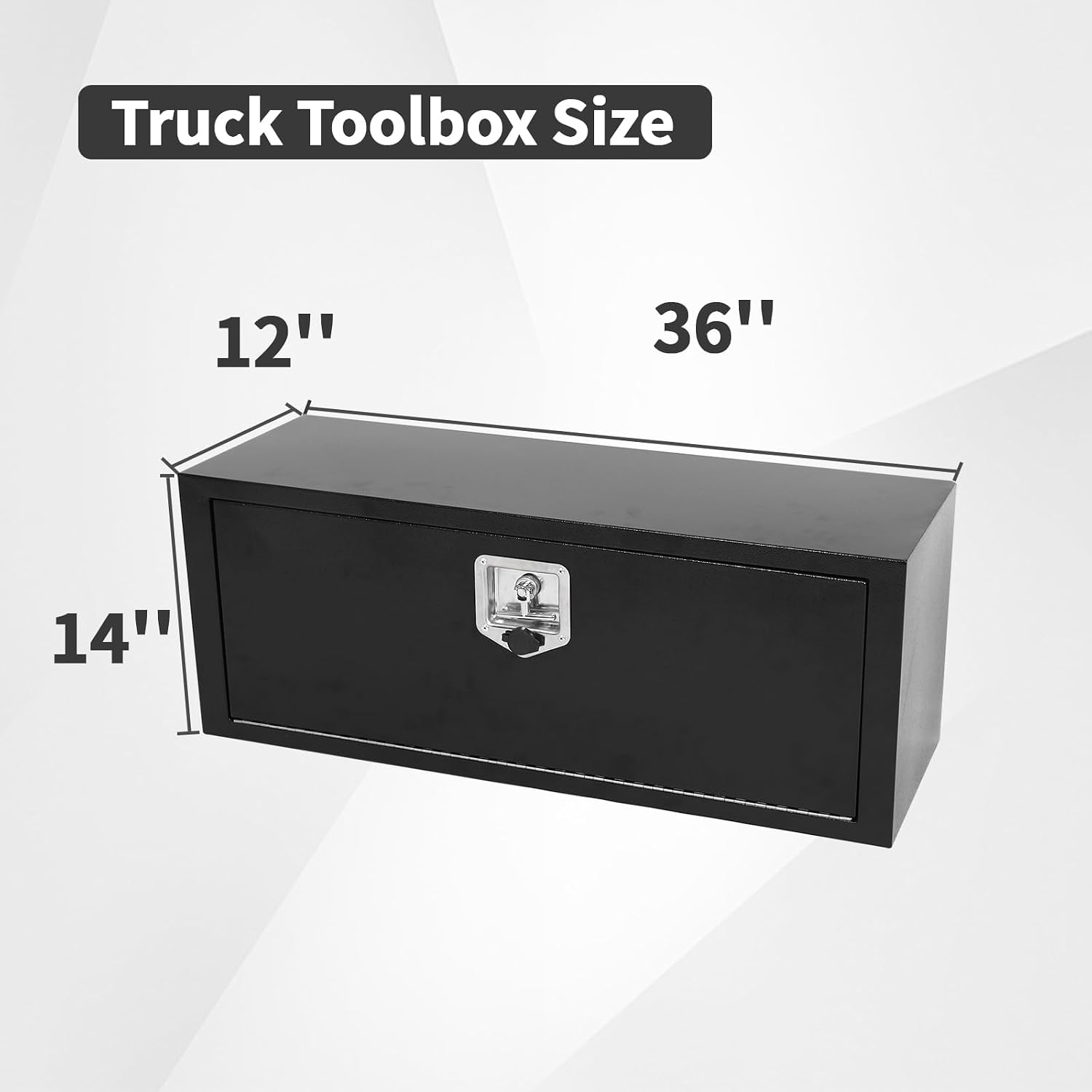 36 Inch Underbody Tool Boxes Set of 2,Underbody Truck Box w/T-Handle Latch and keys for Pickup Truck,Utility Tractor,RV,Waterproof Tool Chest For Storage & Organization-36 × 12 × 14 inch