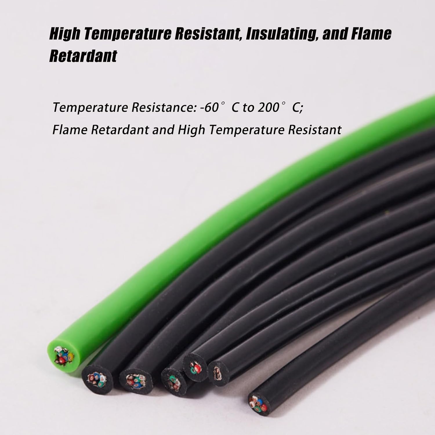 30/6 Gauge Shielded Signal Cable 30ft Teflon Insulated Silicone Rubber Jacket,-60°C to 200°C High Temperature for Air Conditioner, Audio, USB Data & Electronic Equipment(65FT,30AWG-4C)