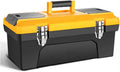 Portable Tool Box Portable Tool Box Lockable Storage Tool Box Organizer with Removable Tray and Stainless Steel Double Lock, Black Small Parts Box (Size : M)