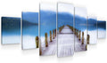 Startonight Huge Canvas Wall Art Beach Bridge - Large Framed Set of 7 40' x 95'