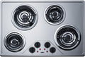 Summit 30' 4 Burner Electric Cooktop, 230 Volt Coil Electric Cooktop, ADA compliant, Stainless Steel- CR430SS