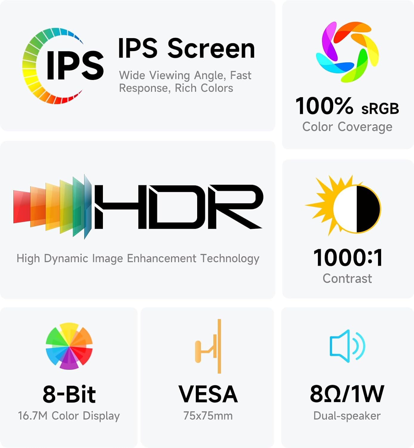 AYY 16' 2.5K 120Hz Portable Monitor, 2560x1600 HDR IPS Display, QHD 100% sRGB, USB-C & HDMI, Eye Care External Second Screen, for Laptop/PC/Phone/PS4/5/Xbox/Switch