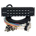 Seismic Audio SARMSS-24x530 Rack Mount 24 Channel XLR TRS Combo Splitter Snake Cable - 5' & 30' XLR trunks