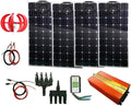 700W Wind-Solar Generator Kit: 300W Wind Turbine Generator & 4PCS 100W Solar Panels &1500W Inverter (Peak 3000w) &Hybrid Controller for RV, Camping, Boat, Caravans, Motorhome