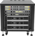 Network & Stereo Rack, 9U Steel Open Frame Home Studio Rack with Caster Wheels, Video Stage Stereo Equipment Storage Cabinet Stand On Wheels for Audio Video, Server and Network Gear