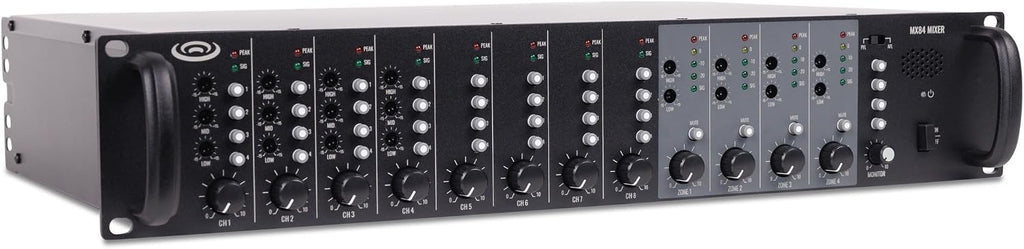 Pure Resonance Audio MX84 4 Zone 8-Channel Rack Mount Mic/Line Mixer