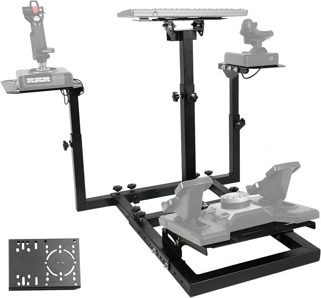 Anman Flight Racing simulator cockpit Wheel Stand Dual-Purpose Fit for Logitech Shifter Joystick Pedals,Thrustmaster/Hotas Warthog, Only Include Flight Joystick Mount Three Sizes Shift Lever Panels