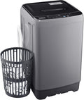 Anypro Portable Clothes Washing Machines 17.8LBS Full Automatic Washer and Spinner Combo with 10 Programs and 8 Water Levels, Compact Laundry Wash Machine for Apartment RV Dorm Home, Grey