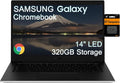 SAMSUNG Galaxy Chromebook Go Laptop (14' LED, Intel Celeron N4500, 320GB Storage (64GB eMMC+256GB SD Card)) For Home & Student, 12-Hr Long Battery, Spill-Resistant, Webcam, Wi-Fi 6, Chrome OS, Silver