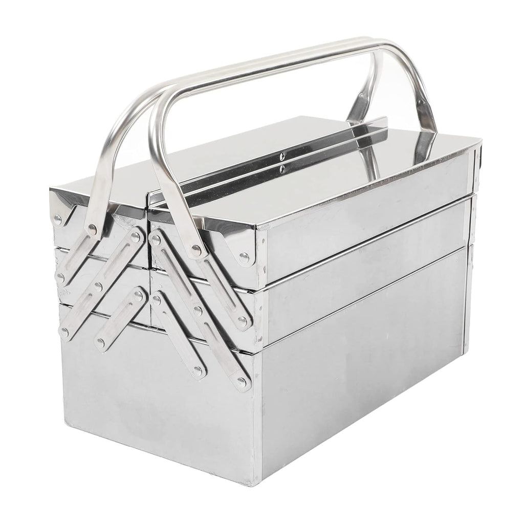 Naroote Metal Cantilever Tool Box, 3 Layer 5 Tray Rustproof Retractable Cantilever Tool Box Organizer Handheld Multifunctional for Workshops (460) (Naroote5vpfq8w6ye-13)