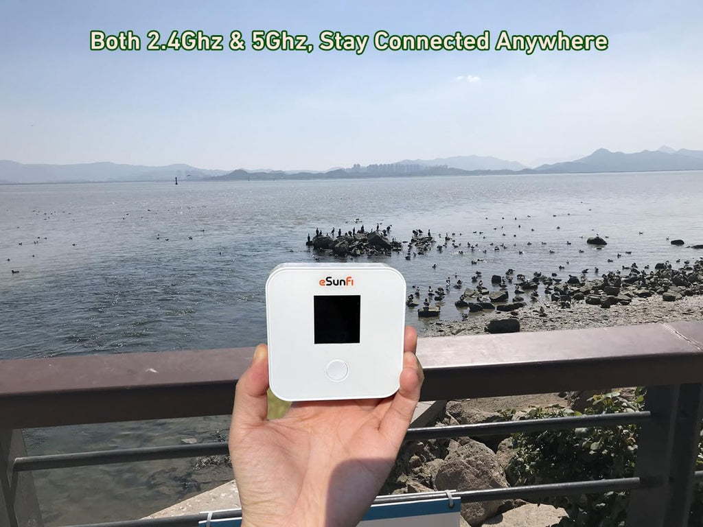 eSunFi SHFiEL40 4G LTE WiFi Mobile Hotspot Router, Worldwide WiFi Portable High Speed WiFi Hotspot, No SIM Card Needed,Secure Wireless Network Anywhere, Mini Size, Only 135g