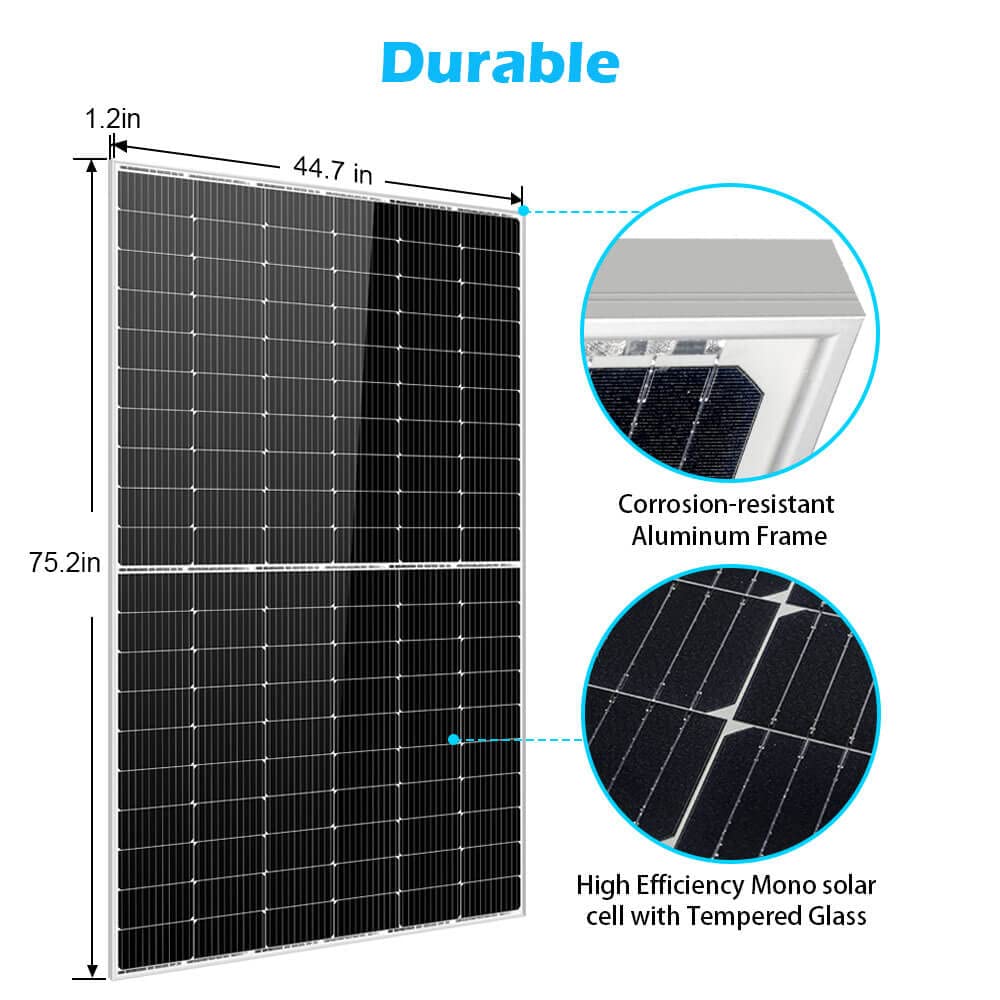 SUNGOLDPOWER UL61730 450W Solar Panel 4PCS,Monocrystalline,Class A Cell,Rigid,High Efficiency,Charging 12V/24V/48V Solar System,for Rooftop,Farm,On and Off Grid,CEC Listed(Total 1800W)