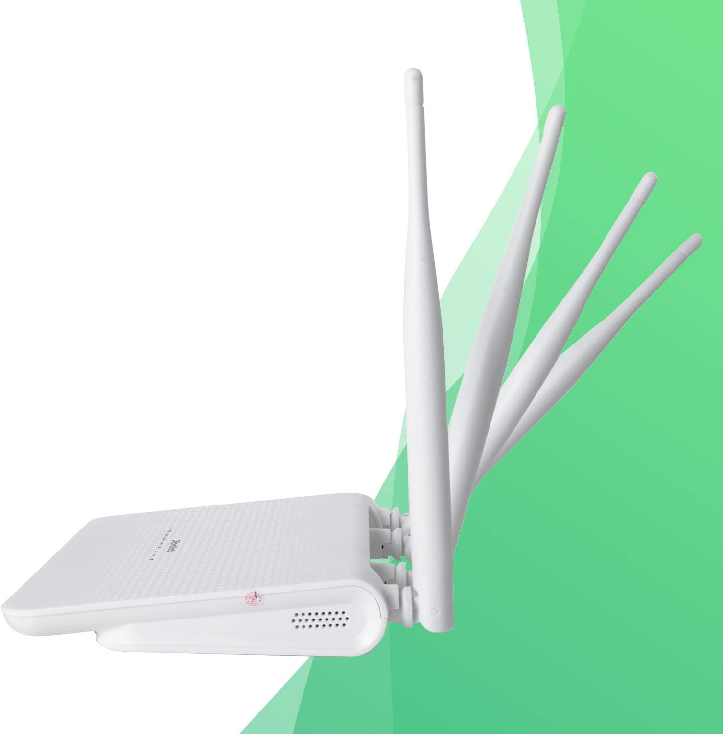 4G LTE CPE Unlocked 4G Wireless WiFi Router with SIM Card Slot-300Mbps WiFi Hotspot Router，Support T-Mobile and ATT (4 Antenna)