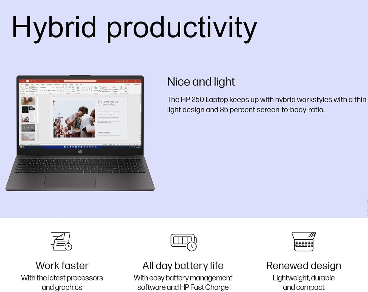 HP 250 G10 (Essential Probook) Business Laptop (15.6' FHD, Intel i5-1334U, 16GB RAM, 512GB SSD, 10-Core(> i7-1255U)) College, Military Grade, Enterprise, Webcam w/Shutter, Numeric Keypad, Win 11 Pro