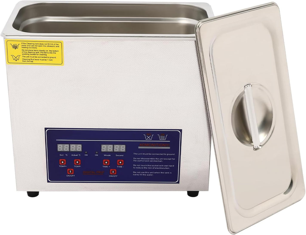 Ultrasonic Vinyl Cleaner 6.5L, 180W Adjustable Time&Temperature Ultrasonic Vinyl Cleaning Machine with LED Display, Large Capacity Ultrasonic Records Cleaner with Drying Rack for Home Store