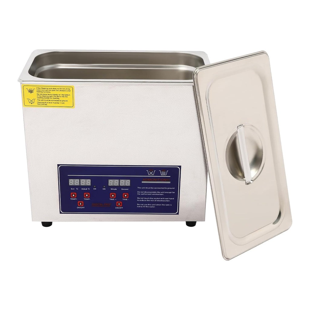 Ultrasonic Washing Machine 1.72Gal Ultrasonic Vinyl Cleaner 7-12 Inch 8 Records Ultrasonic Vinyl Cleaning Machine, 180W Ultrasonic Records Cleaner with Drying Rack for Home