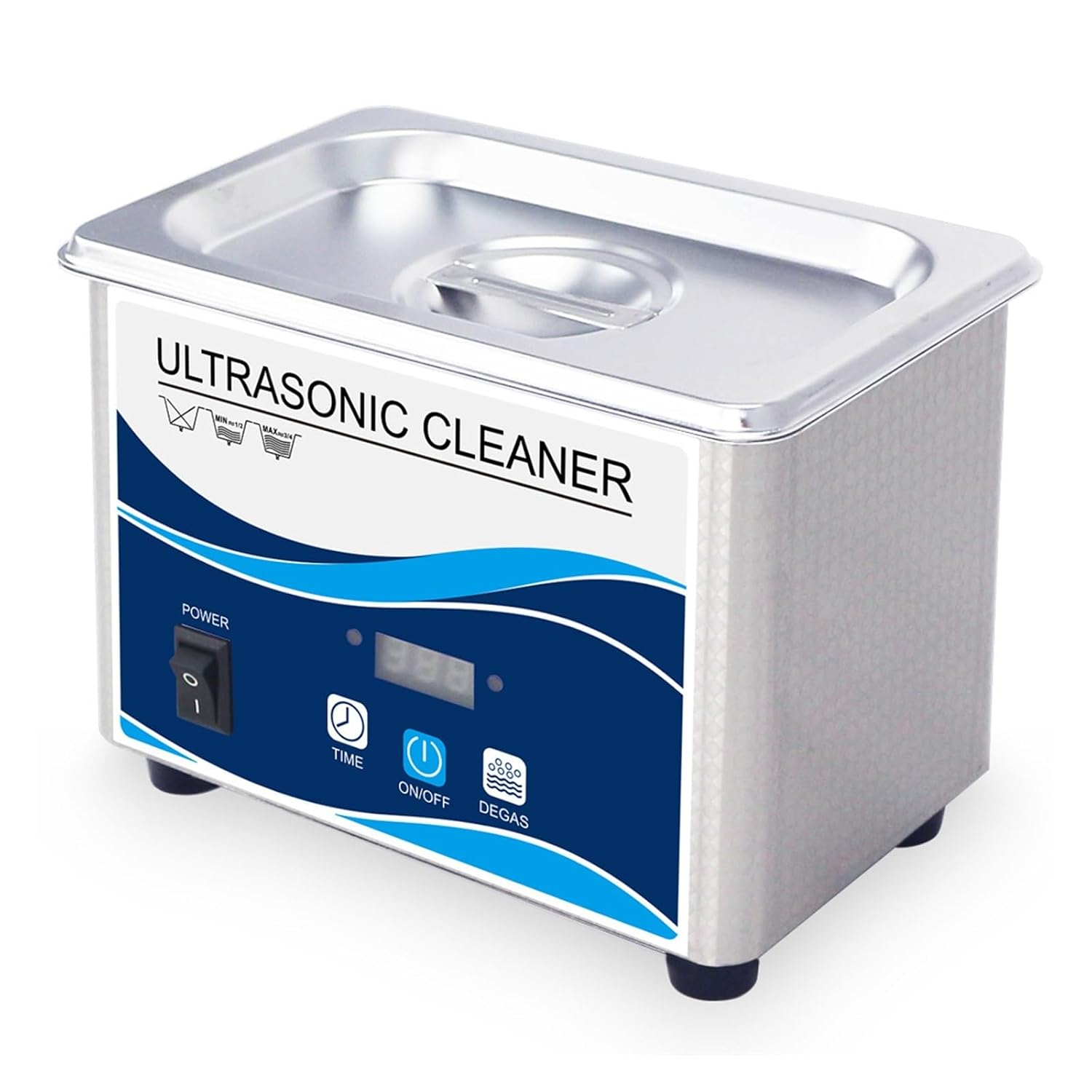 Ultrasonic Cleaners, 800ml 80W Ultrasonic Cleaner Stainless Steel Washing Bath Machine Glasses Jewelry Watch Denture Mini Ultrasound Wave Cleaning Tank