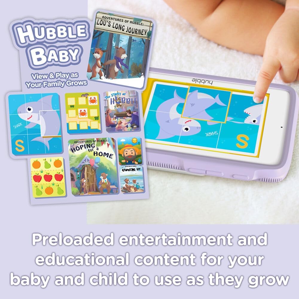 Hubble Connected Nursery Pal Cloud Touch Twin Smart WiFi Enabled Baby Monitor with 2 Cameras, 5 Inch HD Color Touchscreen Parent Unit, Plus Preloaded Soothing Sounds, Lullabies, and Stories, White
