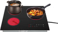 Electric Ceramic Cooktop, 3 Burners Radiant Electricing Stove Top with Plug, Child Safety Lock, Sensor Touch Control, 9 Heating Levels Cooker for Kitchen (3 Burners Electric Ceramic Cooktop)