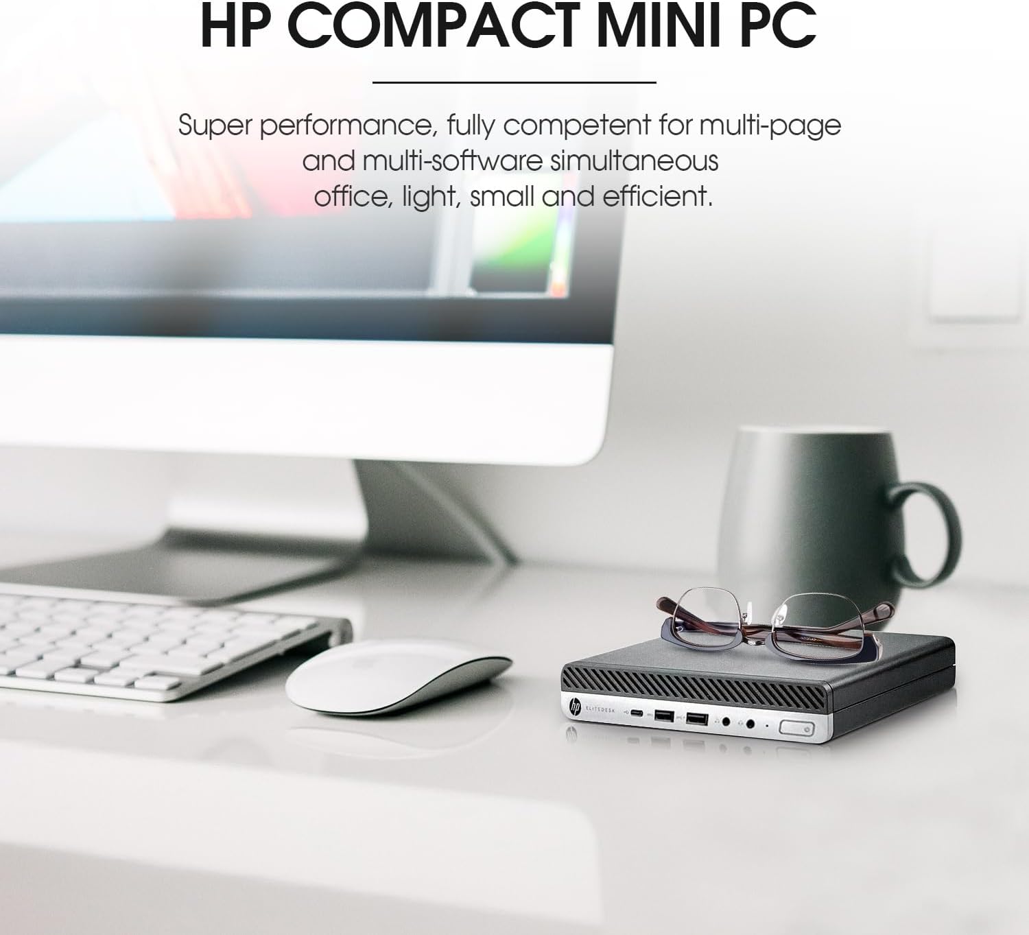 HP 800 G3 Mini Computer PC with Dual 24 inch Monitors Bundle,Intel i7-6700, 32GB RAM,New NVMe 1TB SSD, Wi-Fi 6e,Bluetooth 5.2,Windows 11 (Renewed)