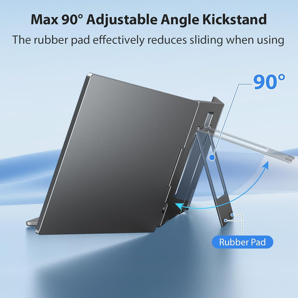 KYY Triple Laptop Screen Extender, 15.6' 1080P FHD IPS Dual Portable Extended Monitor, USB C Travel Display for 12-17'' Laptop, 210°Rotation & Kickstand, Plug and Play (Windows Only)