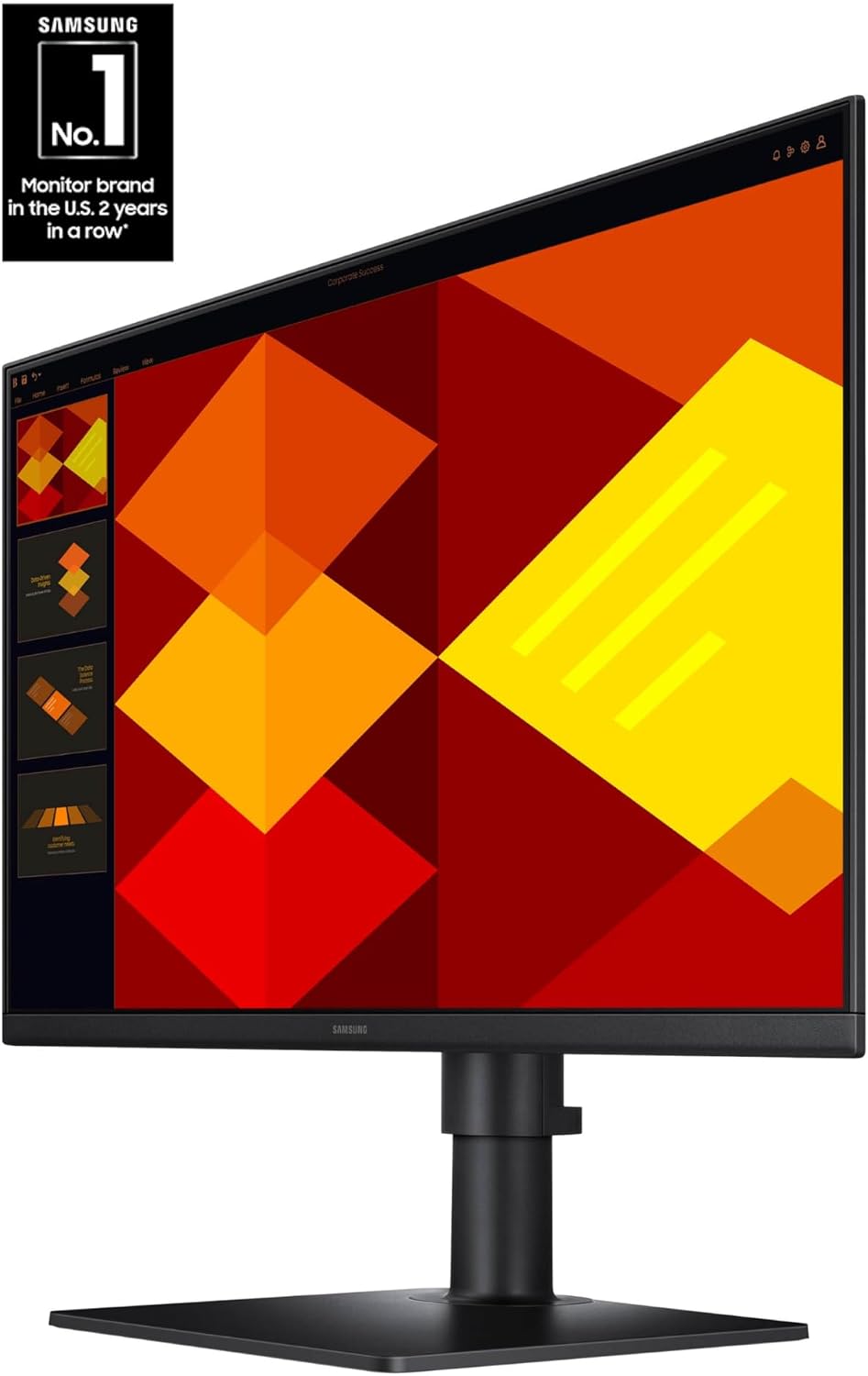 Samsung 24' (S40GD) Borderless Business Monitor with IPS Panel, 100Hz Refresh Rate, Eye Saver Mode, Ergonomic Design, Game Picture Mode, LS24D408GANXGO