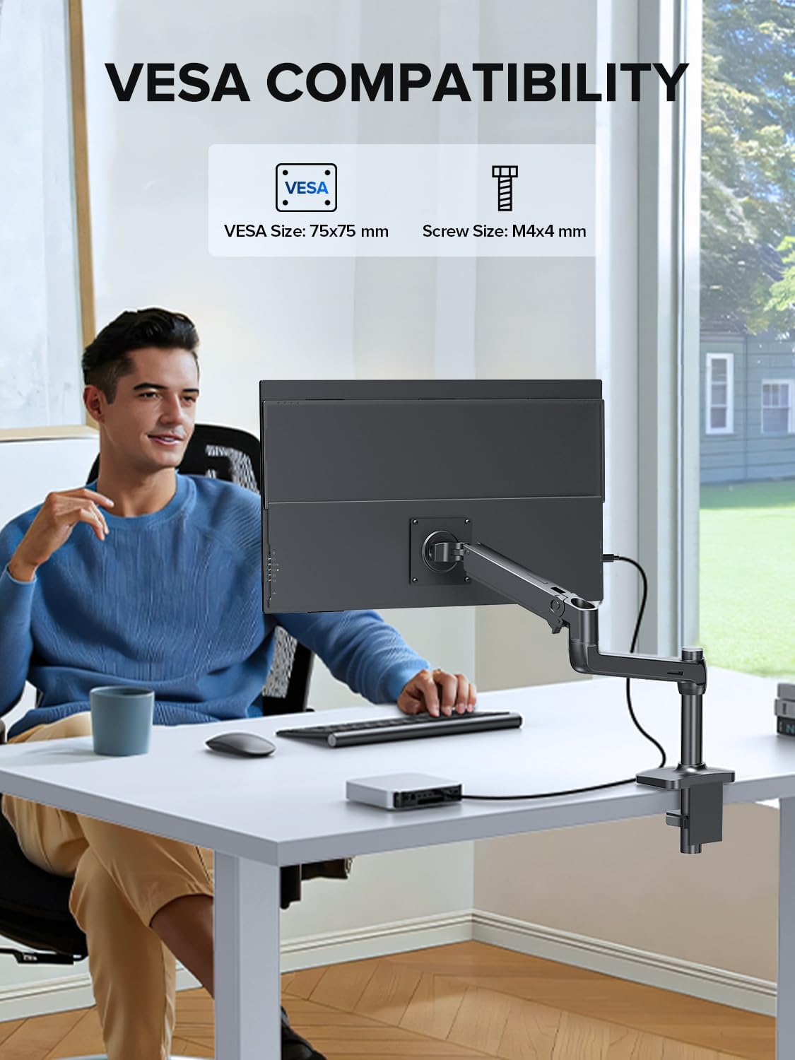 UPERFECT 24.5' Portable Monitor 240Hz Gaming Monitor 2000:1 Contrast FreeSync 0.1ms Fast IPS Large Screen, Built-in 180° Adjustable Stand/VESA, USB-C HDMI Second Screen for Laptop, Phone, Game Console
