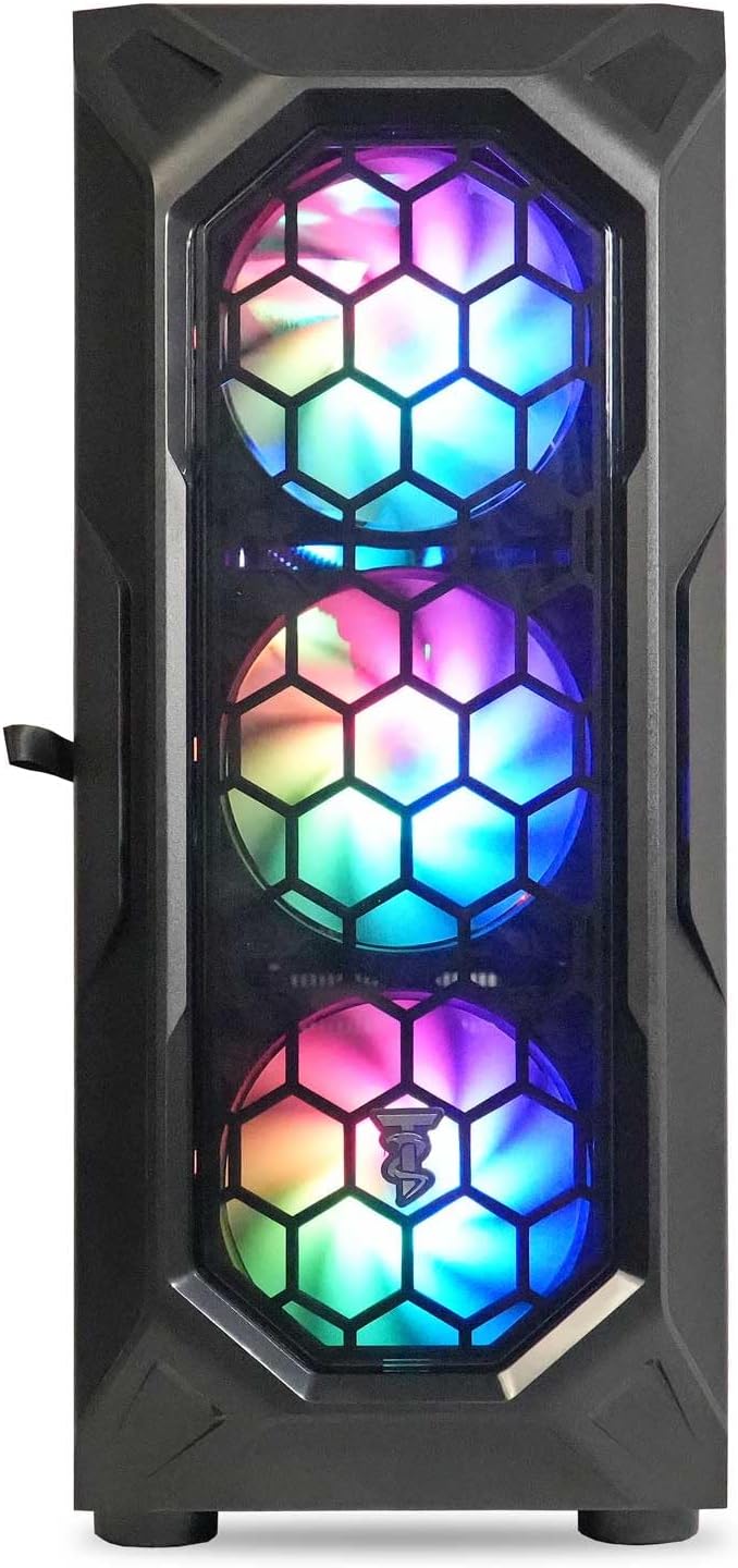 ViprTech Ghost 4.0 Liquid-Cooled PC - AMD Ryzen 7 (4.4Ghz Turbo), RTX 5060 Ti, 32GB DDR4, 1TB SSD, VR-Ready, Streaming, Gold PSU, WiFi Bluetooth, Gaming Desktop Computer Prebuilt, Black