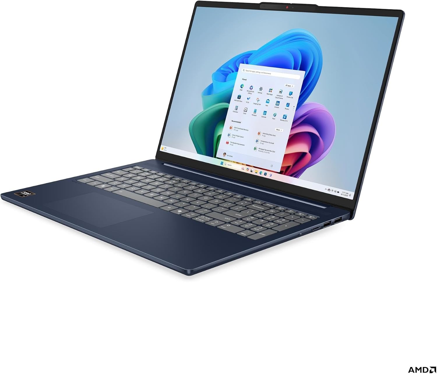 Lenovo 2025 IdeaPad Slim 5 Laptop 16' WUXGA 1920 x 1200 AMD Ryzen AI 7 350 AMD Radeon 860M Graphics 16GB DDR5 512GB SSD Wi-Fi 7 Windows 11 Pro Bluetooth 5.4 Backlit KB 1080p + IR Camera Touchscreen