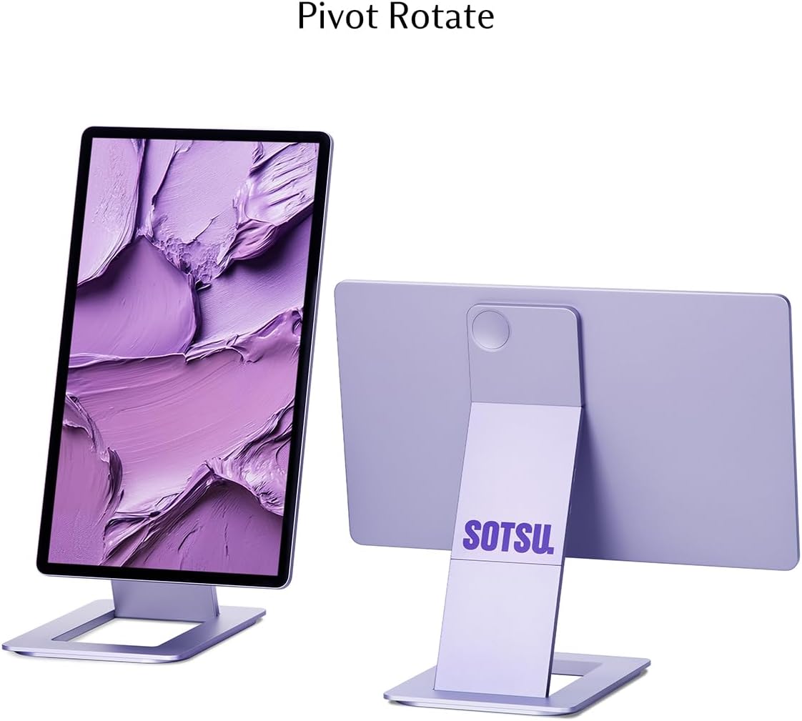 SOTSU FlipAction Touch 14' Premium Portable Monitor | FHD IPS 10-Point Touchscreen | 400 Nits | 100% sRGB | Pivoting Second Screen | USB-C & Mini HDMI | for Windows, Android & Samsung DeX